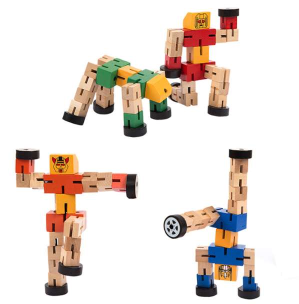 Wooden versatile robot Item Picture