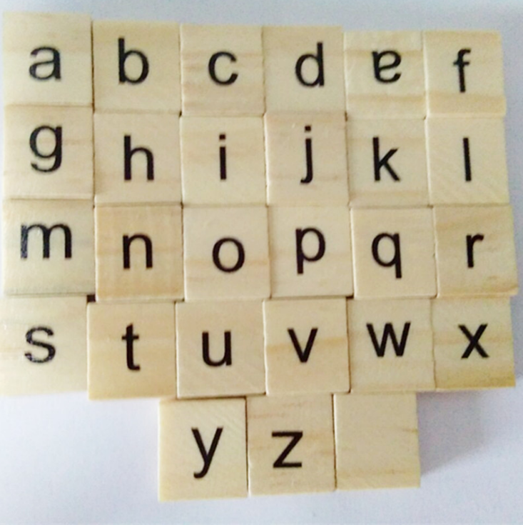 DIY拼词识字母木片详情图1