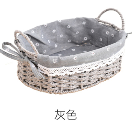 编织收纳筐桌面整理筐杂物零食收纳篮玩具化妆品收纳筐布衣钥匙盒详情图7