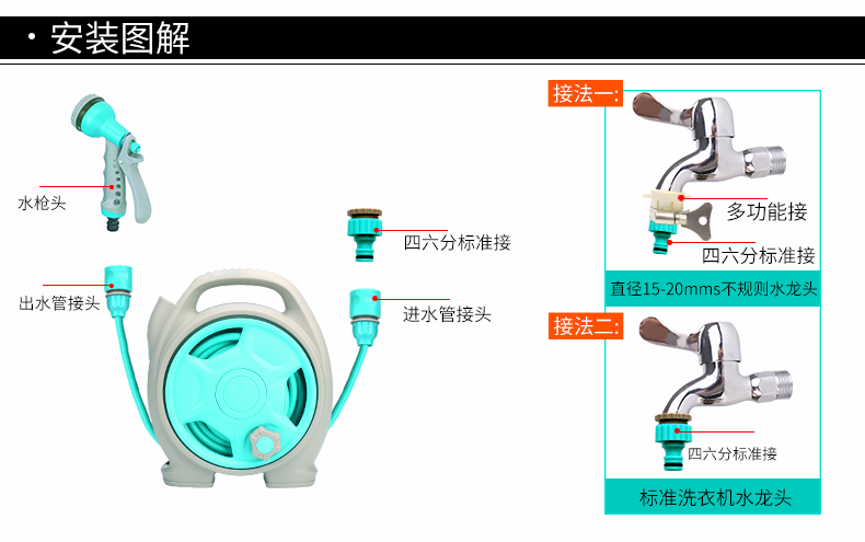 Hot-selling car water gun set, car water pipe, 23*13.5*23CM car high-pressure car wash water gun detail image 17