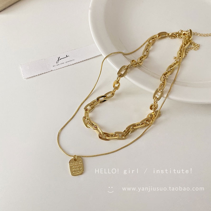 设计装饰项链女夏ins嘻哈轻奢小众简约百搭锁骨链配饰