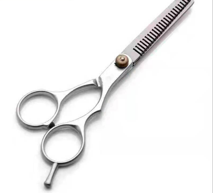 Stainless steel hairdressing scissors detail image 2