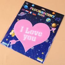 For cross-border extra-large moon fluorescent wall stickers planet pop glow-in-the-dark stickers star unicorn children's bedroom