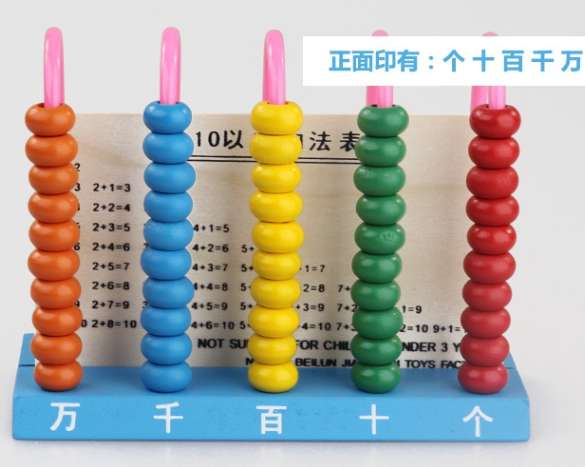Wooden abacus stand detail image 1