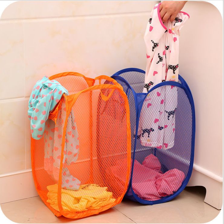 Breathable foldable laundry basket