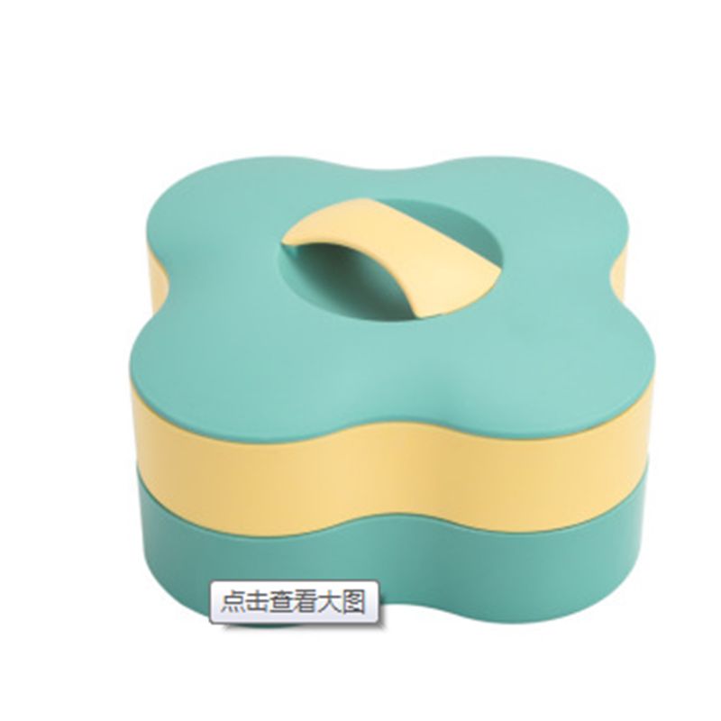 简约糖果盒干果盘 创意花形透明婚庆喜糖盒 零食瓜子塑料收纳盒子产品图