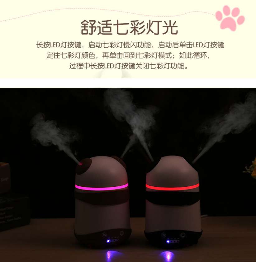 跨境亚马逊新品熊猫双喷香薰机Aromatherapy machine详情图9