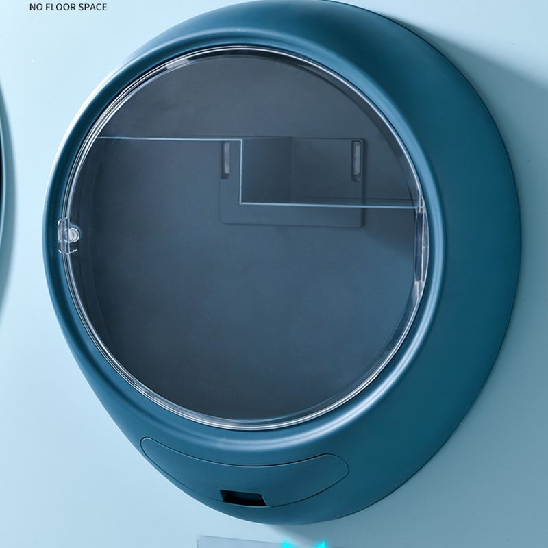 免打孔挂壁式网红化妆品收纳盒 收纳防尘护肤品置物架化妆盒产品图