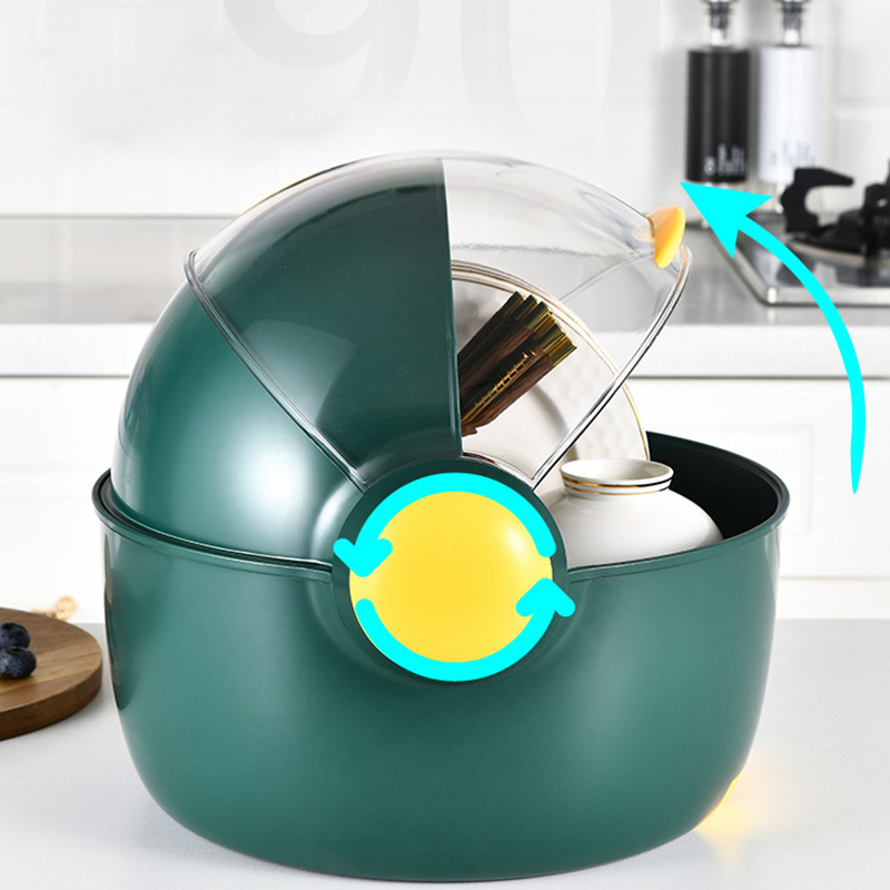 厨房防尘置物架 带盖碗架沥水架 放碗筷碗碟架沥碗 大容量 收纳详情图2