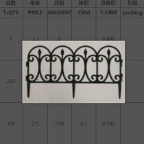 European-style plastic garden fence