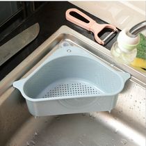 Kitchen sink triangle drain basket suction cup