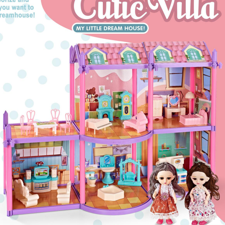 The ABL1004 sealed color box sets up a cute and charming little house with a girlish heart detail image 3