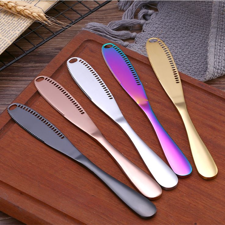 Stainless steel butter knife with holes Butter knife