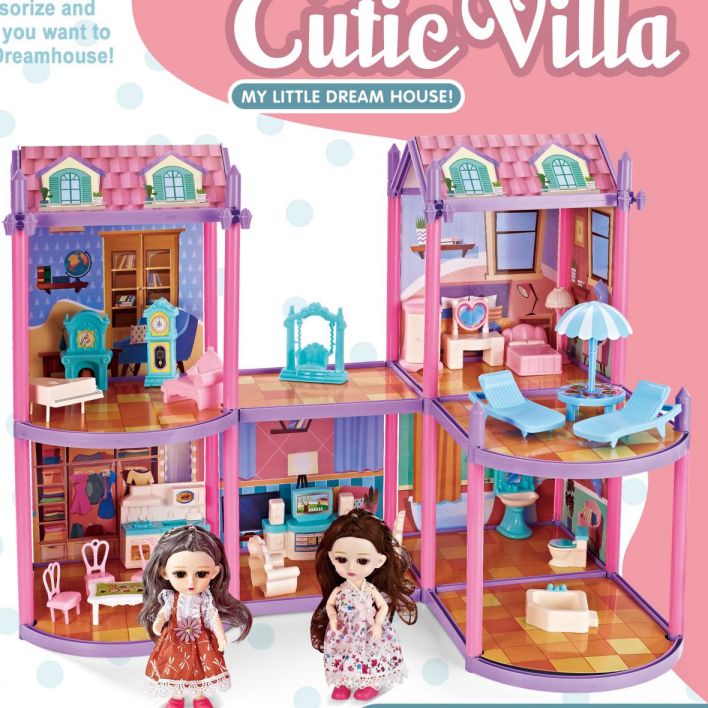 ABL1001 sealed color box set, so fun, girlish and cute building house