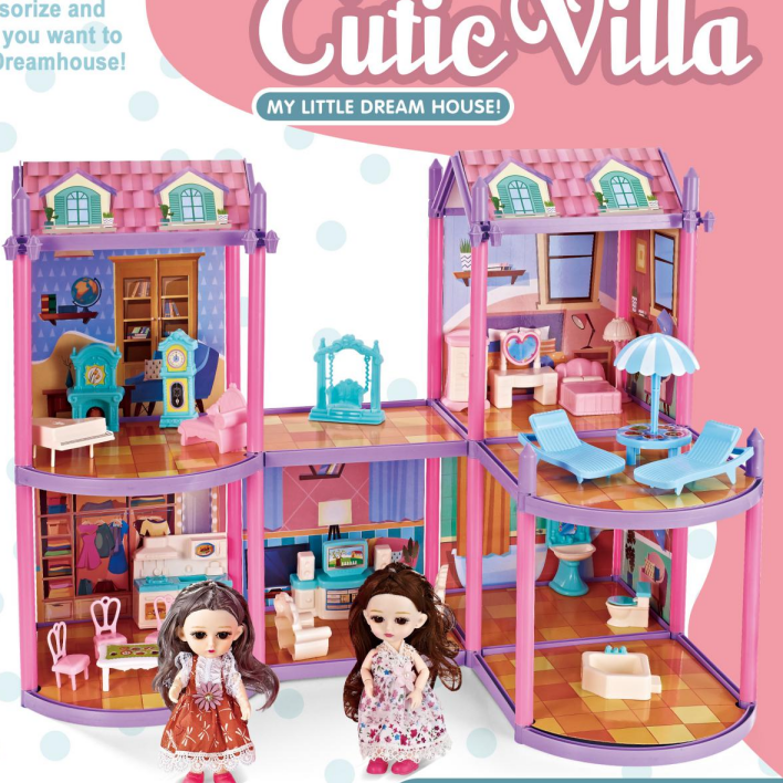 ABL1001 sealed color box set, so fun, girlish and cute building house detail image 2