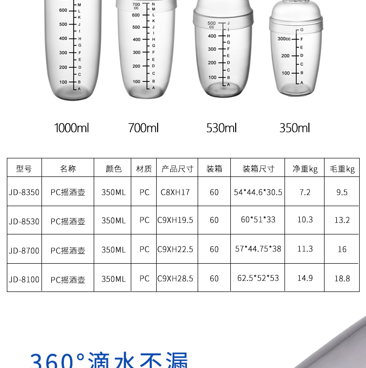 PC摇酒壶 JD-8700P详情图3