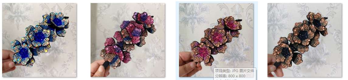 Explosive Three Flower Hair Tray details Picture