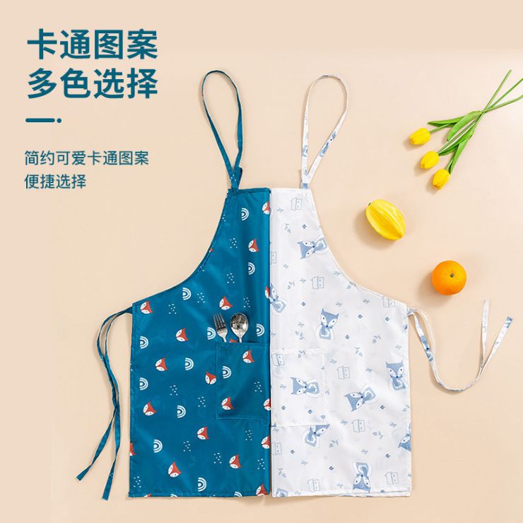Stain-proof, oil-proof and splash-proof home neck-hanging baking apron