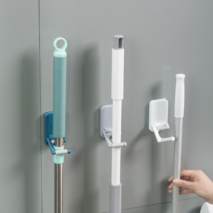 Traceless multi-functional mop rack, bathroom mop hook detail image 4