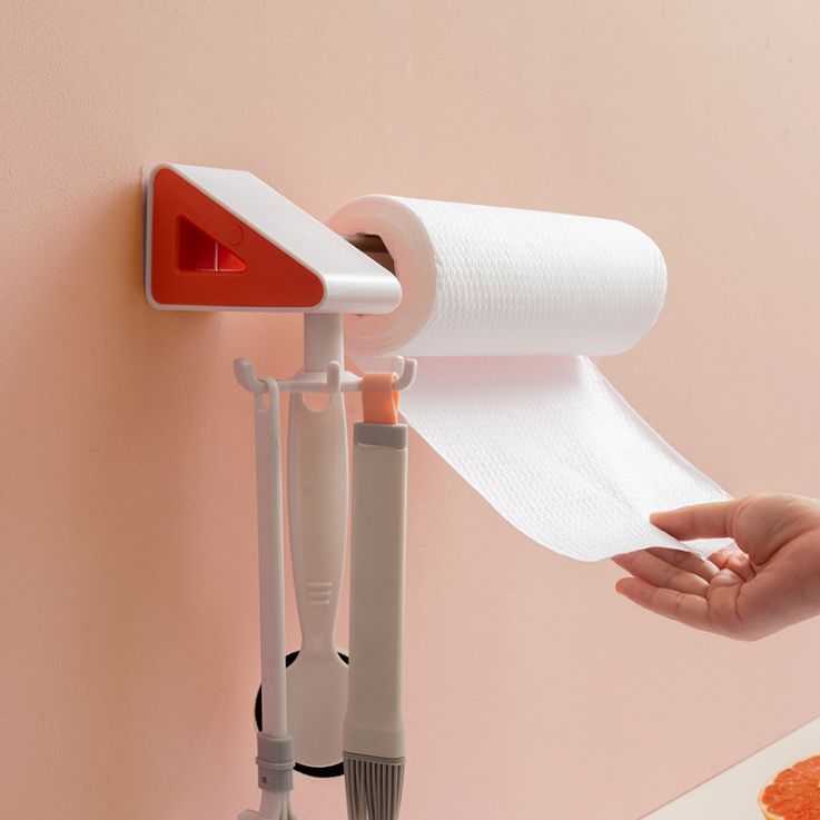 Wall mounted storage rack for kitchen utensils