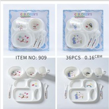 Infant feeding tableware set 6-piece cartoon printed tableware set