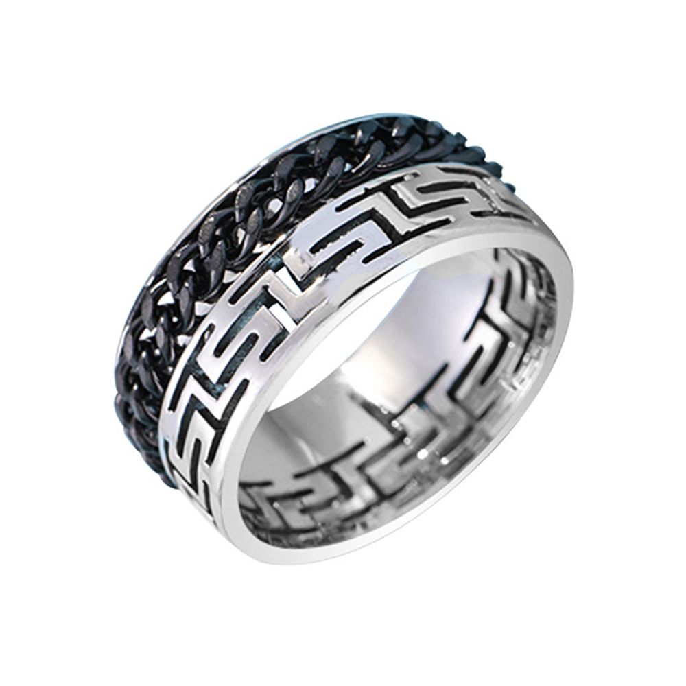 Accesorios de tendencia tik yin boom estilo comercio exterior boom cadena gran pared patrón collar anillo JZ028 Specification image