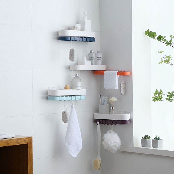 Nail-free punch-free double-layer rotating storage rack