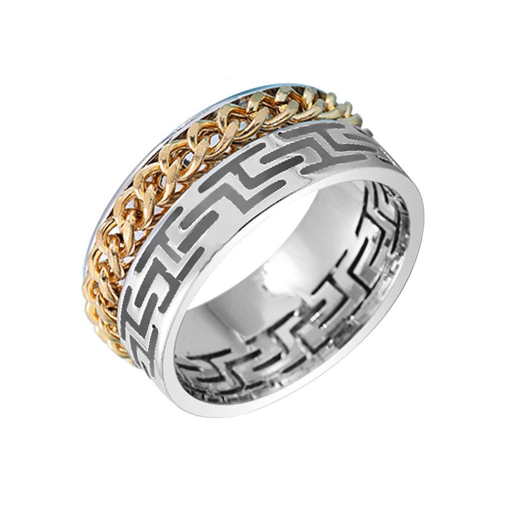 Accesorios de tendencia tik yin boom estilo comercio exterior boom cadena gran pared patrón collar anillo JZ028 details Picture