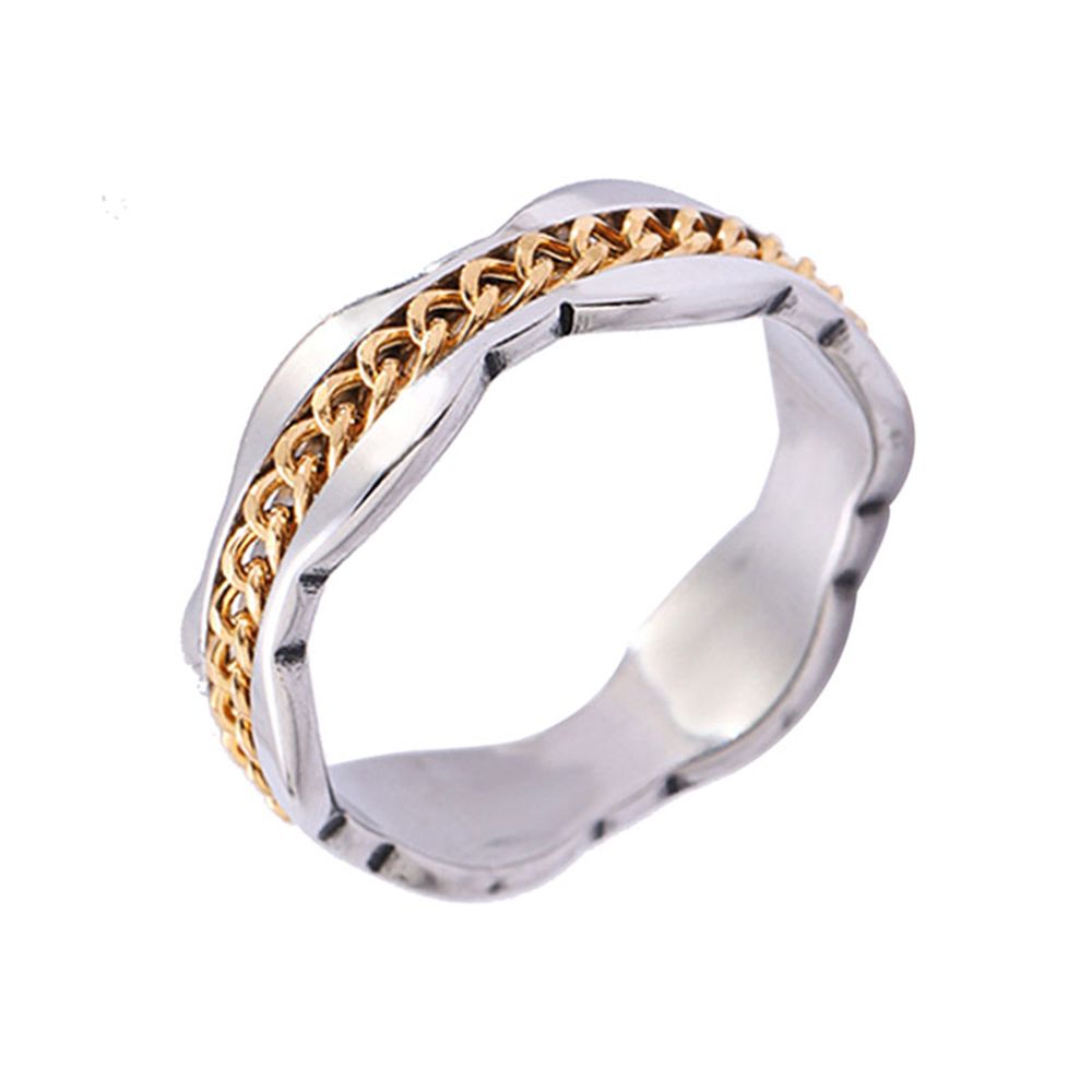 Tendencia accesorios moda comercio exterior explosivo estilo encaje cadena anillo dos colores JZ023