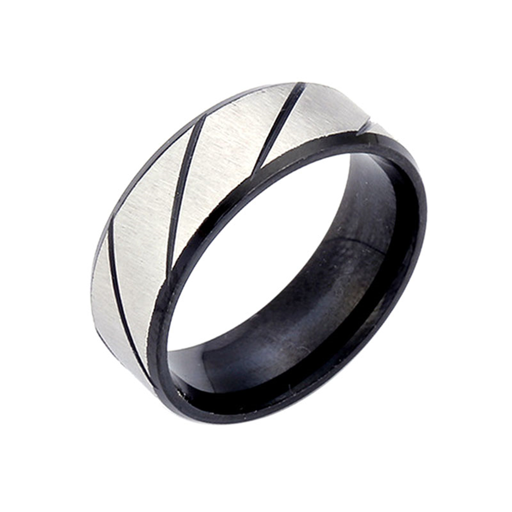 A versatile stainless steel ring with European and American fashion trends and patterns for both men and women detail image 2