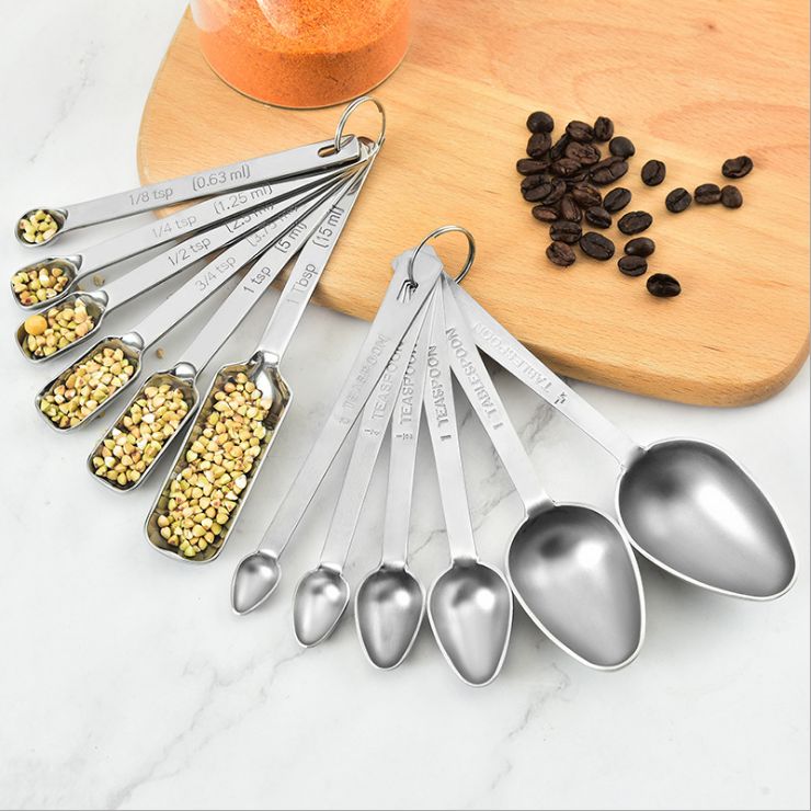 Stainless steel measuring spoon