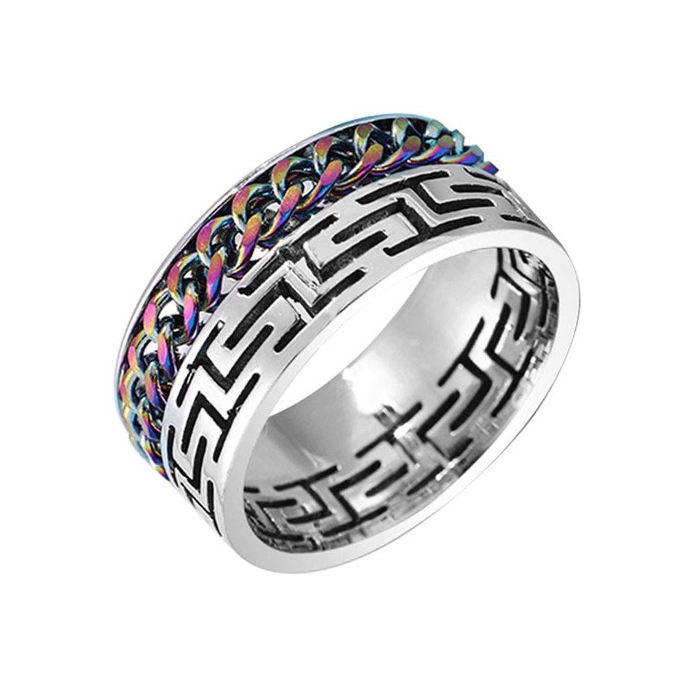 Accesorios de tendencia tik yin boom estilo comercio exterior boom cadena gran pared patrón collar anillo JZ028 Item Picture