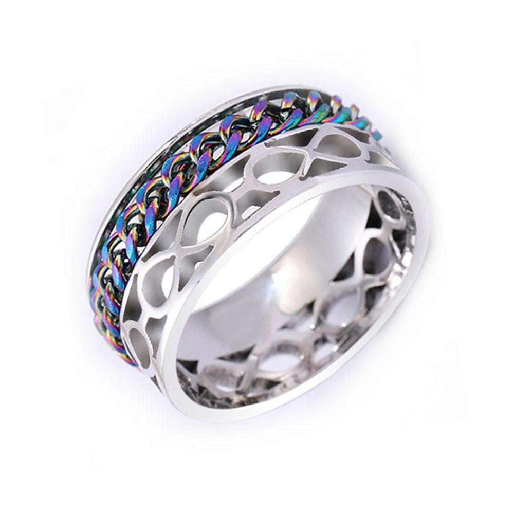 Trendy accessories, Douyin bestseller, export bestseller chain 8-shaped necklace ring JZ026 Item Picture