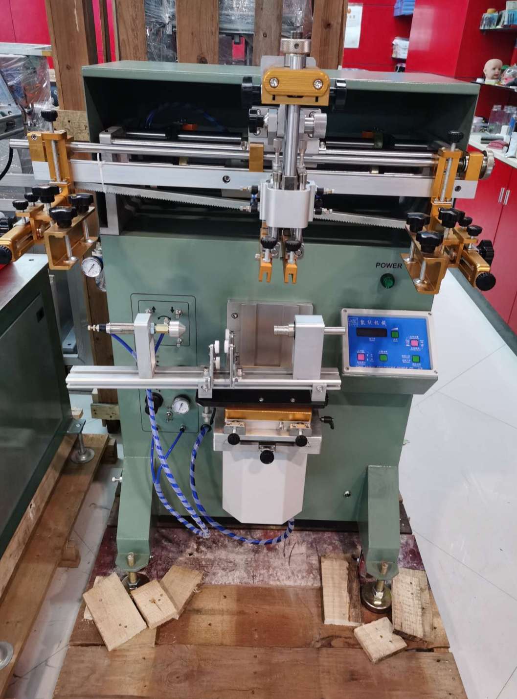 Screen printing machine: Flat, round and flat three-in-one detail image 1