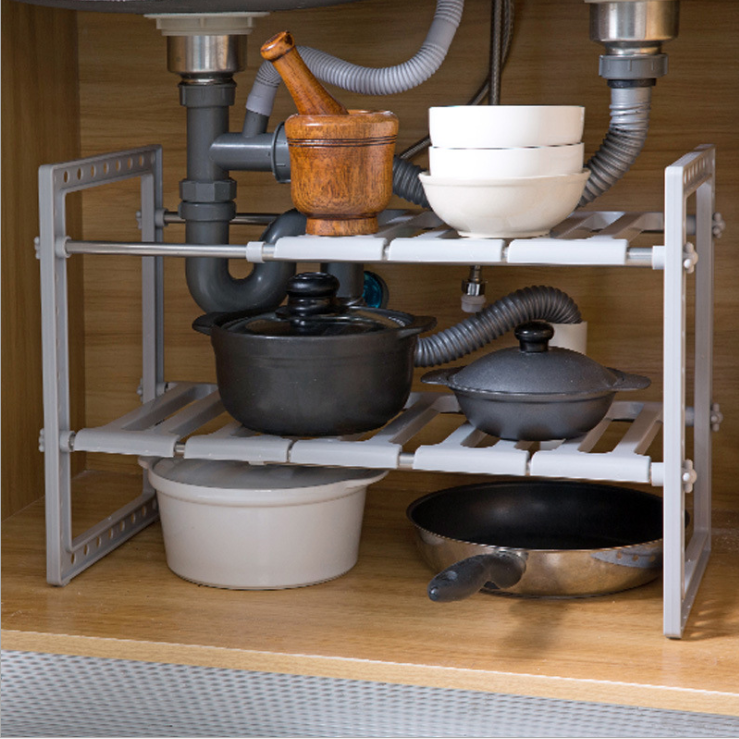 T2023厨房伸缩水槽下置物架详情图4