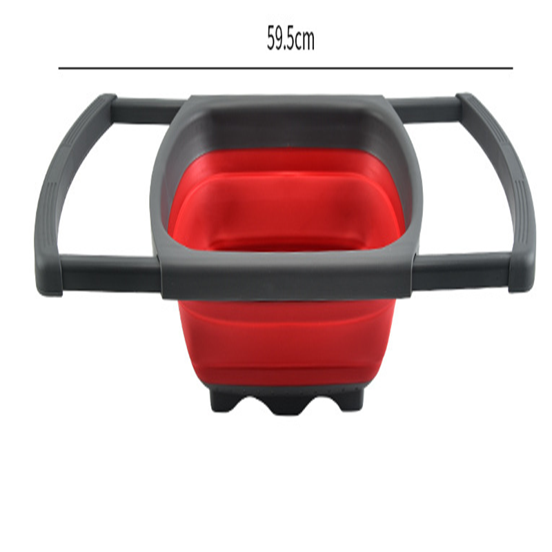 方形折叠沥水篮伸缩洗菜篮 厨房果蔬篮沥水篮伸缩收纳篮详情图6