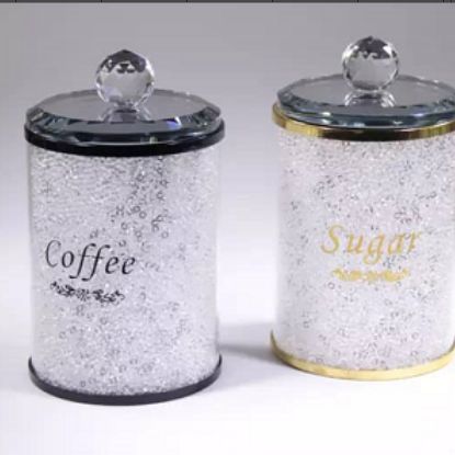 Crystal glass and diamond square bread box
