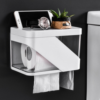 Bathroom tissue box without perforation, toilet paper box, home waterproof creative bathroom wall-mounted tissue box