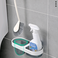 S42-A411壁挂浴室马桶清洁刷套装多功能马桶刷置物架长柄洗厕所刷图