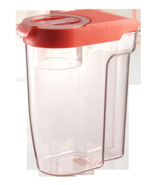 Portable multi-grain bucket with measuring cup, kitchen five-grain food can storage box, moisture-proof sealed multi-grain rice bucket, 2kg details Picture