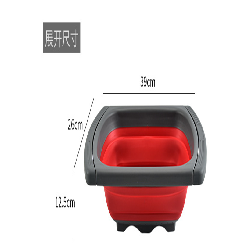 方形折叠沥水篮伸缩洗菜篮 厨房果蔬篮沥水篮伸缩收纳篮详情图5