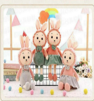 Dreamy plush toys 88 cm couple rabbit dolls, cute plush auspicious dolls factory direct sales detail image 2