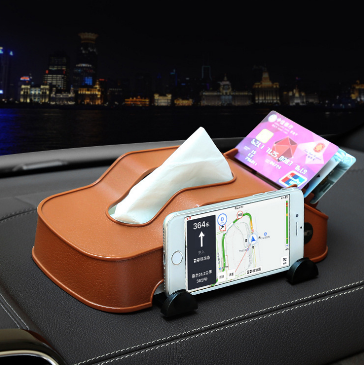 Multi-functional tissue paper rack for cars detail image 4