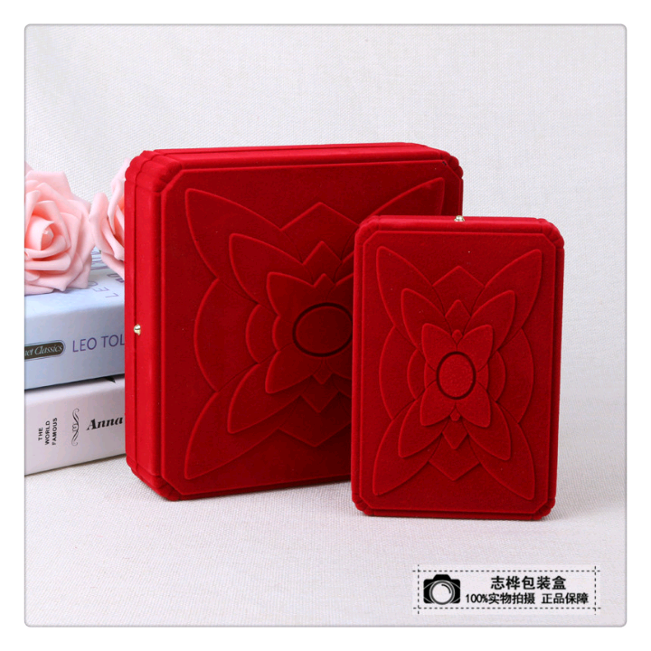 High-end jewelry packaging box Necklace jewelry packaging box Red jewelry packaging box, factory direct sales