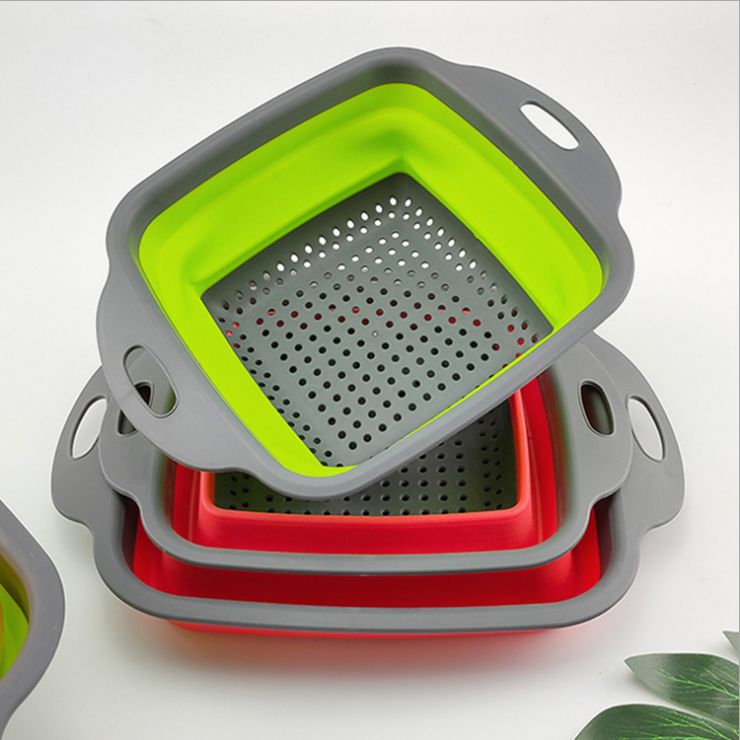 可伸缩折叠沥水篮