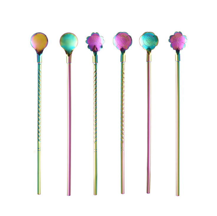 304 stainless steel straw flower spoon detail image 1