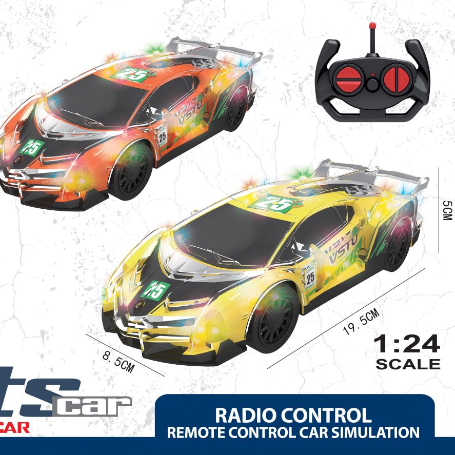 666-46 1:24 four-way 8-color lights Lamborghini remote control racing car