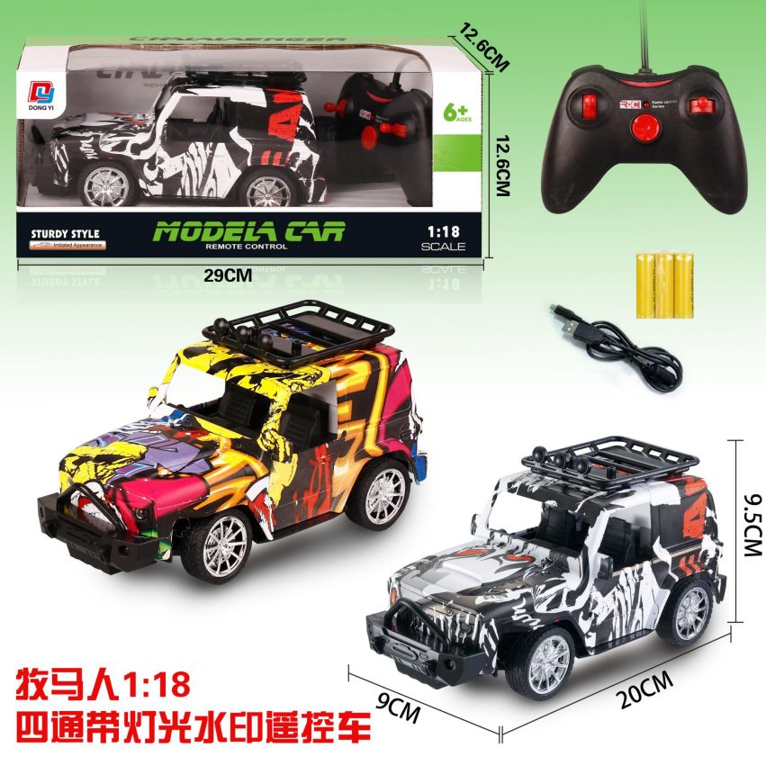 0855-154 Wrangler 1:18 Four-band light watermark remote control car