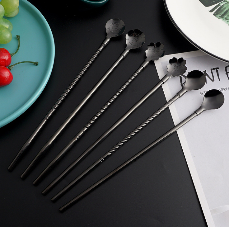 304 stainless steel straw flower spoon detail image 3