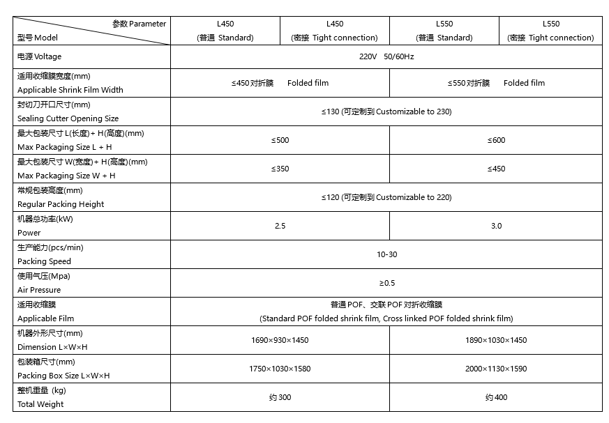 L450型薄膜封切机详情3